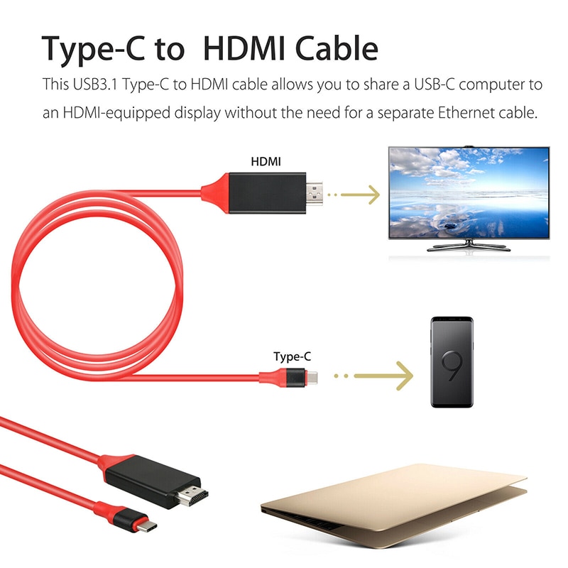 Hauwei Mate10 Pro S8  HDMI  ̺ Type-C IPhone  1080P Hdmi HDTV ̺  ũ Usb HDMI ̺